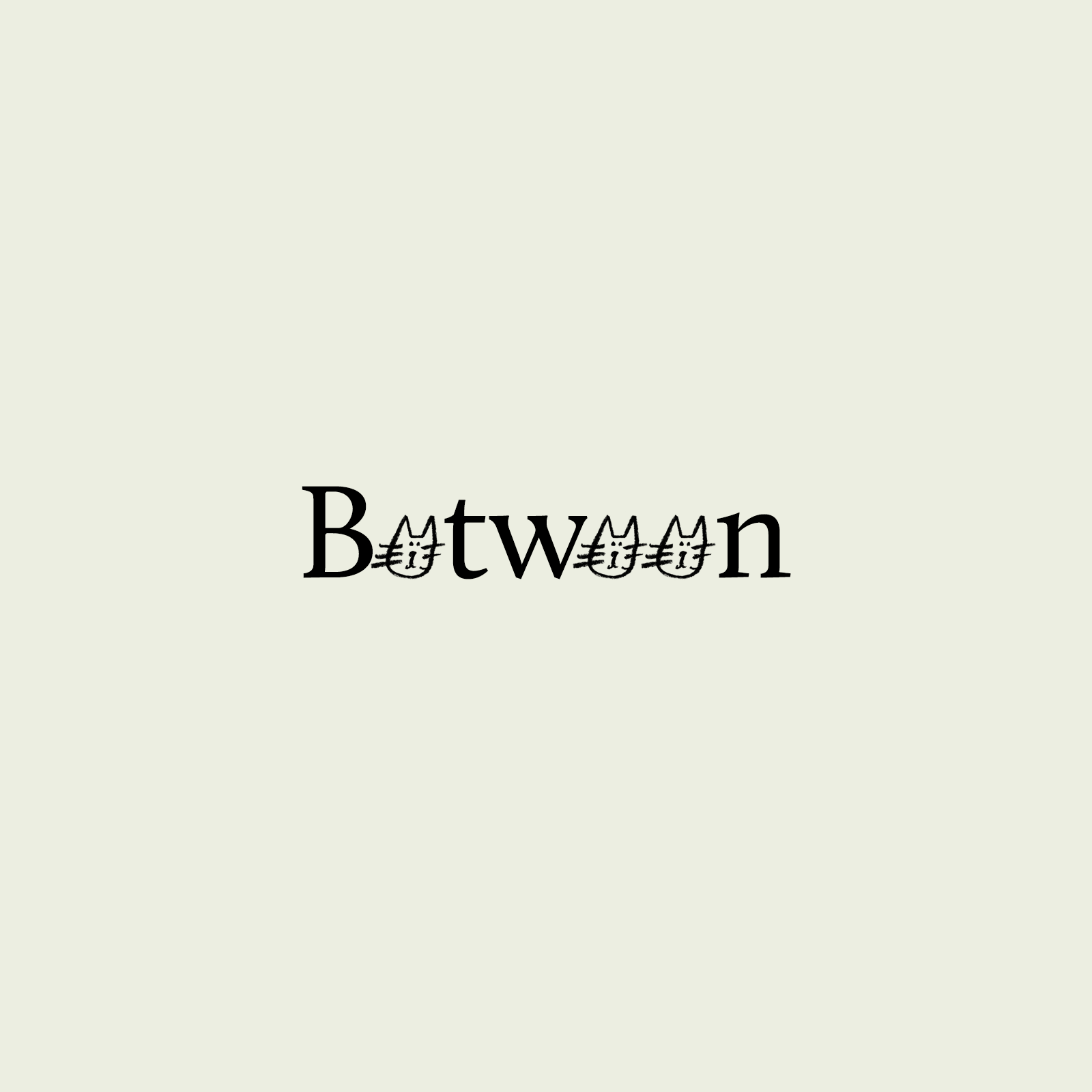 The Between wordmark with patterned letterforms